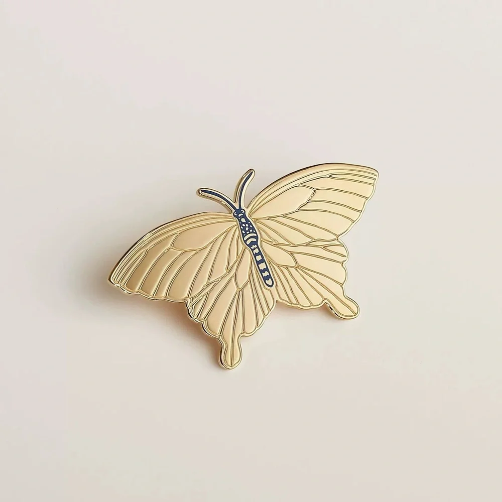 Golden Butterfly Scarf Ring